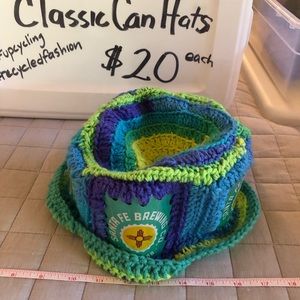 Beer Can Hat Handmade from Santa Fe Brewing Company cans. One size fits all.